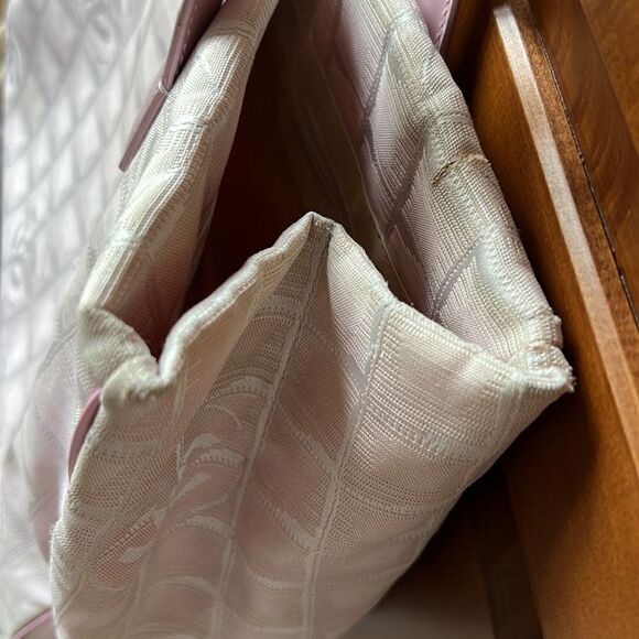 AUTH CHANEL PINK CLOTH TOTE BAG - Picture 9 of 12